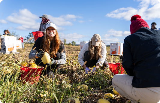 JK employees at giving back event