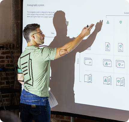 JK employee giving a presentation