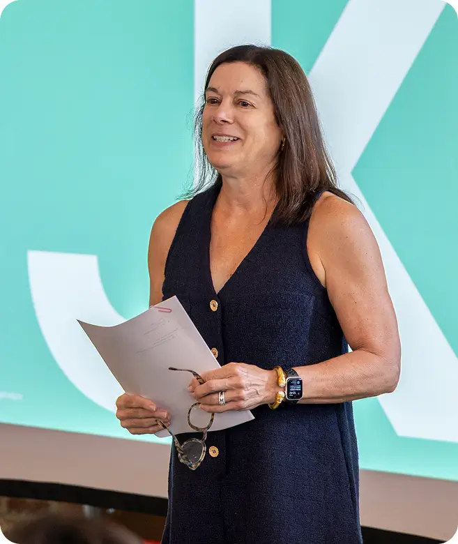 JK employee giving a presentation